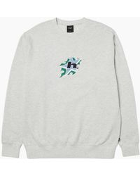 Huf - H Bit Ash Crewneck Sweatshirt - Lyst