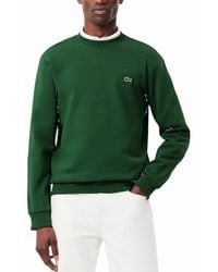 Lacoste - Fleece Crew Neck Sweatshirt Knitted Jumper Long Sleeve Sweat Tops - Lyst