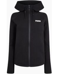 PUMA - Hooded Ribbed Cuff Sweat Jacket - Lyst