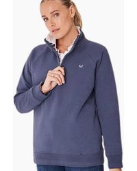 Crew - Half Zip Sweat Sweatshirt - Lyst