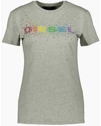 DIESEL - T Sily T Shirts Crew Neck Short Sleeves Slim Fit Casual Tops - Lyst