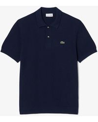 Lacoste - Moss Stitch Cotton Polo Collar Sweater - Lyst