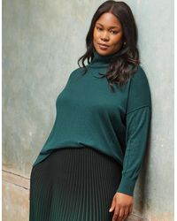 Live Unlimited London - Deep Roll Neck Knit Jumper - Lyst