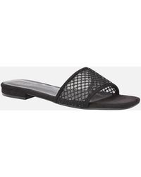 XY London - Ladies Gabrielle Diamante Open Toe Flat Sliders - Lyst