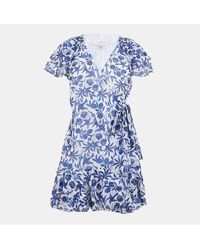 Ted Baker - Woven V-Neck Mini Wrap Dress - Lyst
