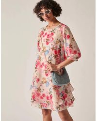 James Lakeland - Flower Print Wave Hem Dress - Lyst