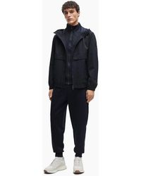 BOSS - Crispian Hooded Solid Patterned Rain Jacket - Lyst