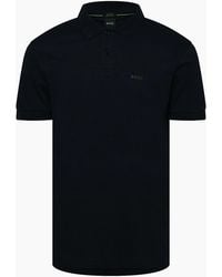 BOSS - Wordmark Collared Neck Short Sleeve Polo Shirt - Lyst