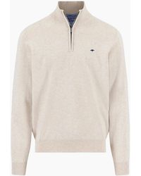 Fynch-Hatton - Fynch-Hatton Troyer Half Zip Knitwear New Off - Lyst