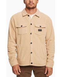 Quiksilver - Sherpa Fleece Button Front Overshirt Jacket - Lyst