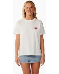 Rip Curl - Rip Curl Party Wave Art Long Sleeve T-Shirt - Lyst