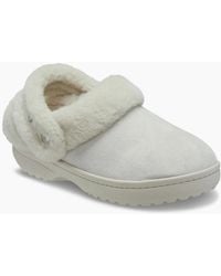 Crocs™ - Unfurgettable Vegan Suede Polyester Cocoa Clogs - Lyst