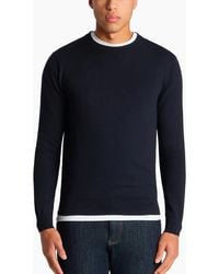 Remus Uomo - Tapered Fit Cotton Crew Neck Sweater - Lyst
