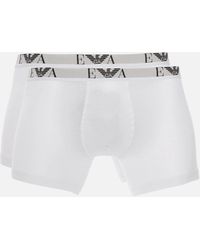 Emporio Armani - 2-Pack Eagle Logo Boxer Briefs - Lyst