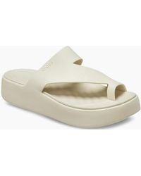 Crocs™ - Getaway Platform Synthetic Sandstone Sandals - Lyst