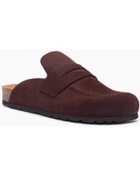 Hush Puppies - Briar Closed Toe Suede Chocolate Mules - Lyst