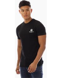 Aquascutum - Regular Fit Logo Print Crew Neck T-Shirt - Lyst