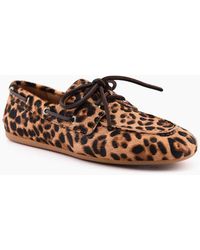 Sperry Top-Sider - Sperry Slimboat Leather Leopard Standard Boat Shoes - Lyst