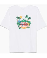 CASABLANCA - Casa Beach Wave Tropical T-Shirt - Lyst