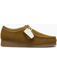 Clarks - Originals Wallabee Evo Suede Shoes Ochre - Lyst