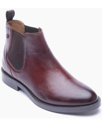 Base London - London Enzo Leather Chestnut Boots - Lyst