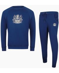 Aquascutum - Iconic Crest Crew Neck Tracksuit Set - Lyst