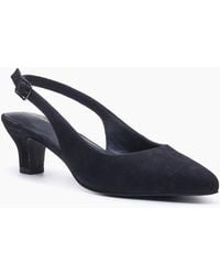 Hush Puppies - Nahla Buckle Kitten Heel Pointy Slingback Shoes - Lyst