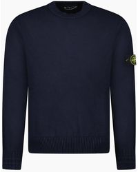 Stone Island - Thick Knitted Compass-Badge Sweater - Lyst