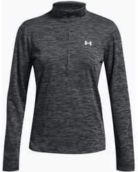 Under Armour - Tech Zip Neck High Collar Long Sleeve Sweatshirt - Lyst