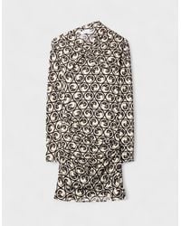 Off-White c/o Virgil Abloh - Moon-Print Gathered Asymmetric Dress - Lyst
