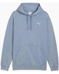PUMA - Elevated Relaxed Wash Overhead Hoodie - Lyst