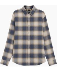 BOSS - H-Owen Flannel Shirt - Lyst