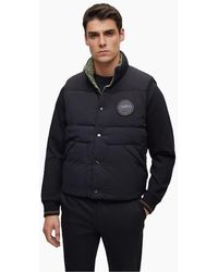 BOSS - Solid Patterned Regular Fit Gilet - Lyst