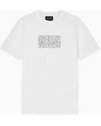 ARMANI EXCHANGE - Slim Fit Outline Logo T-Shirt - Lyst