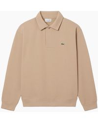 Lacoste - Sh9450 Polo Collar Piqué Sweatshirt - Lyst