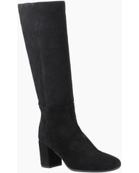 Hush Puppies - Oprah Suede Long Leather Heeled Knee High Boots - Lyst