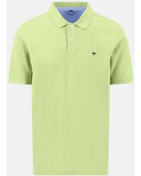 Fynch-Hatton - Premium Cotton Fine Textured Polo Shirt Pear - Lyst