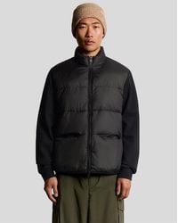 Lyle & Scott - Funnel Neck Hybrid Zip Through Jumper - Lyst