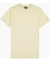 Nike - Swoosh Logo Loose Fit Cream T-Shirt - Lyst