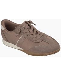 Skechers - Bobs Starlight Quick Split Leather Mocha Trainers - Lyst