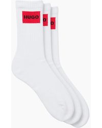 BOSS - 3-Pack Label Ribbed Sports Socks - Lyst