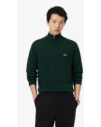Lacoste - Half Zip Logo Sweatshirt - Lyst