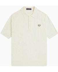 Fred Perry - Cotton Knitted Polo Shirt - Lyst