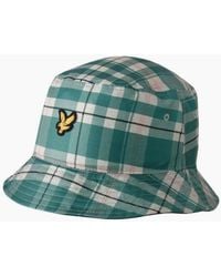 Lyle & Scott - Lyle & Scott Tartan Bucket Hat Everglade - Lyst