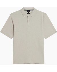 Ted Baker - Redman Regular Textured Ecru Polo Shirt - Lyst
