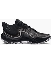 Under Armour - Ua Spawn 6 Mid Basketball Graphic Print Lace-Up Trainers - Lyst