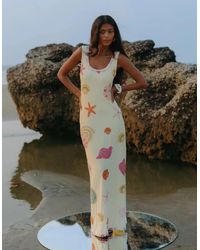 Oceanus - New York Bold Strapped Maxi Dress - Lyst