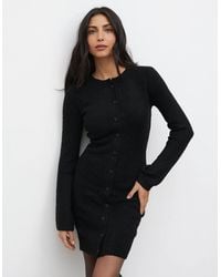 Pretty Lavish - Aida Mini Button Down Knit Dress - Lyst