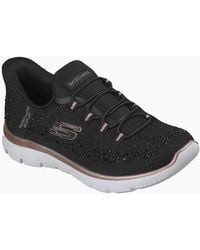Skechers - Summits Brilliant Shine Mesh/Rose Trim Trainers - Lyst