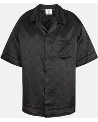 CASABLANCA - Satin Radiating Monogram Silk Shirt - Lyst